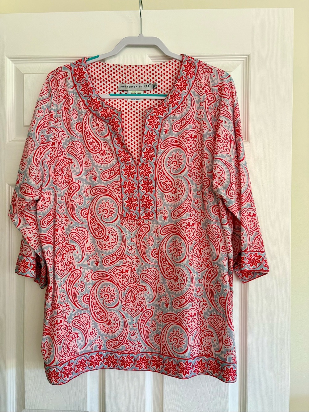Gretchen Scott Designs Red Paisley Tunic - Goddess
